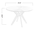 Modern Minimalist Dining Table, Natural, 47.6"x47.6"x30.7",Round