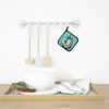 NEW Aqua Pearl Oyster Pair of Pot Holders Kitchen Heat Resistant Pot Holders Sets Oven Hot Pads for Cooking Baking BBQ, 7 1/2 x 7 1/2