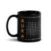 Aura Black Coffee Mugs with Grid design by HadiArts (Size + Color: Black In Art - 11 -Oz)